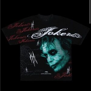 CIVIL REGIME X BATMAN X THE JOKER HEATH LEDGER LAST LAUGH SHIRT